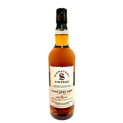 Glen Spey 9 Years 2015 100 Proof Signatory Vintage