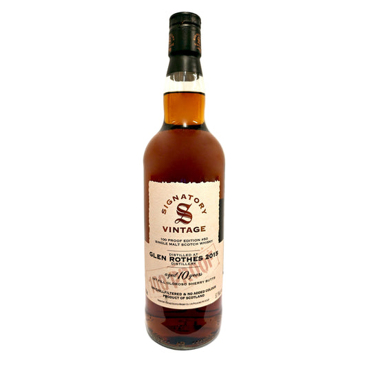 Glenrothes 10 Years 2015 100 Proof Signatory Vintage