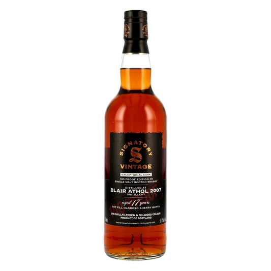 Blair Athol 17 Years 100 Proof Signatory