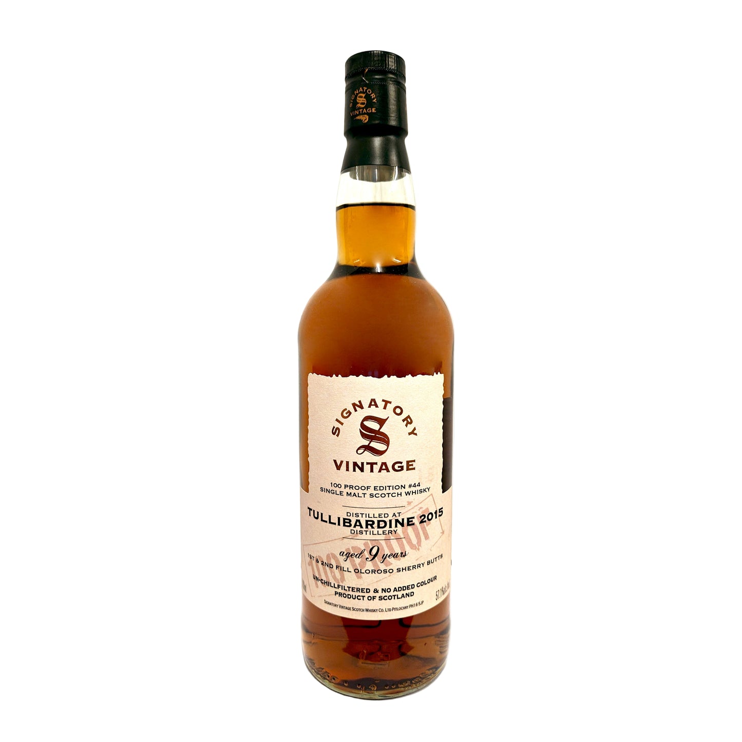 Tullibardine 9 Years 2015 100 Proof Signatory Vintage